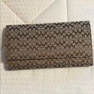 Coach Tri-Fold Wallet with Checkbook